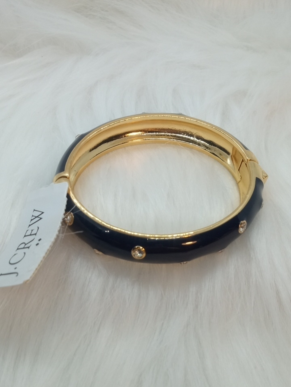 J.CREW DIAMANTE ENAMELED CUFF BRACELET